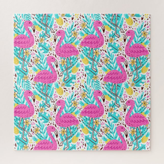 Tropical Summer Flamingo: Helle Muster Elemente (Vertikal)