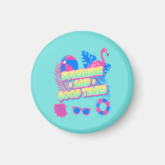 Tropical Summer Fun Vibes Magnet