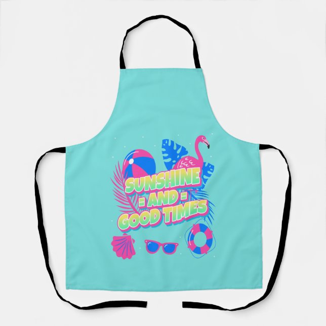 Tropical Summer Fun Vibes Schürze (Vorderseite)