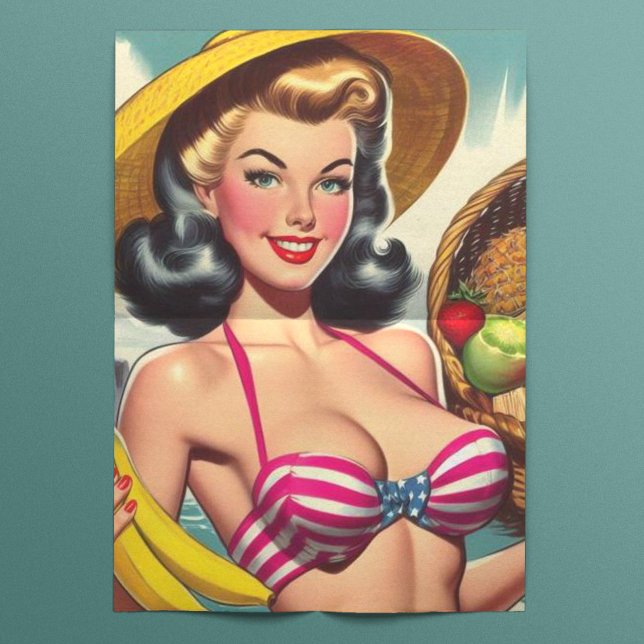 Tropical Summer Girl Seidenpapier (Von Creator hochgeladen)