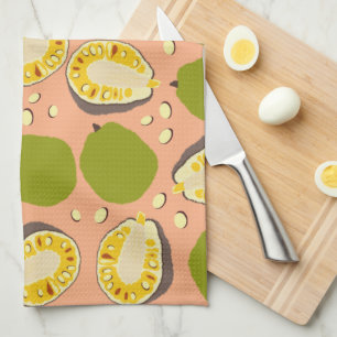 Tropical Summer Jackfruits Pattern - Exotic Frucht Geschirrtuch