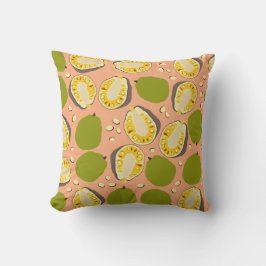 Tropical Summer Jackfruits Pattern - Exotic Frucht Kissen