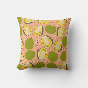Tropical Summer Jackfruits Pattern - Exotic Frucht Kissen