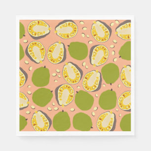 Tropical Summer Jackfruits Pattern - Exotic Frucht Serviette