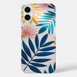 Tropical Summer Leaves Bright Phone Case