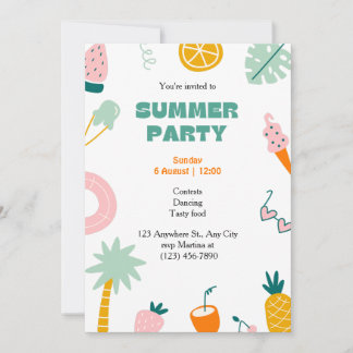 Tropical Summer Party Einladung