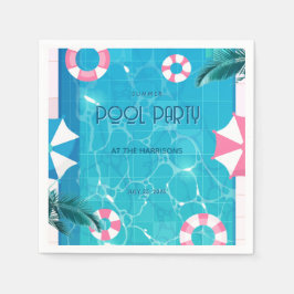 Tropical Summer Pool Party Serviette