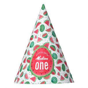 Tropical Summer Red & Green Watermelon Muster Partyhütchen