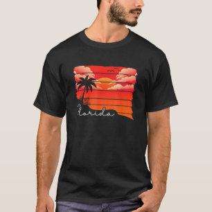 Tropical Summer South Beach Miami Palmen Tree Retr T-Shirt