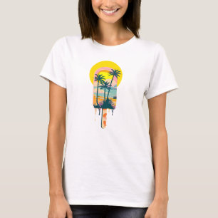 Tropical Summer Sunset Süßigkeiten Paradies T-Shirt