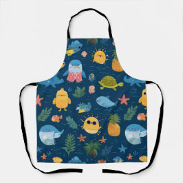 Tropical Sun All-Over Druck Schürze Geschenk