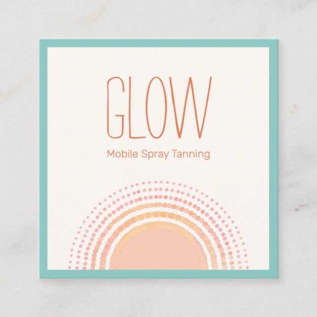 Tropical Sun Mobile Spray Tan Calling Card Telefonnummerkarte (Vorderseite)