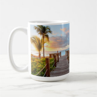 Tropical Sunrise Boardwalk Ceramic Mug 15oz Kaffeetasse