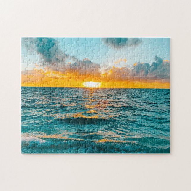 Tropical Sunset Beach Scene - Great Barrier Reef (Horizontal)