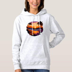 Tropical Sunset Beach Sweat à capuche Femmes 