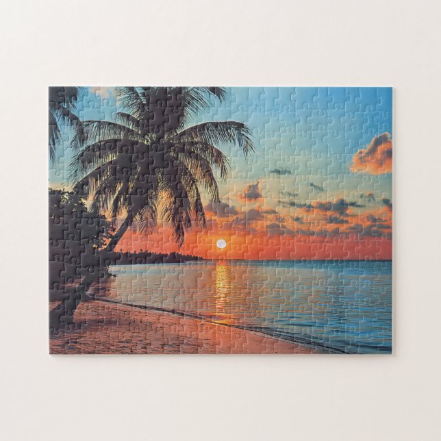 Tropical Sunset Beach Szene (Horizontal)