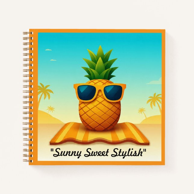 "Tropical Sunset Bliss" Notizbuch (Vorderseite)