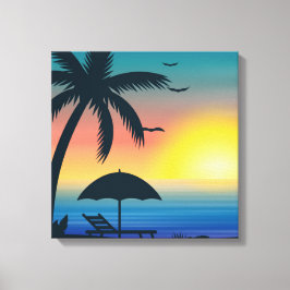 Tropical Sunset Canvas Print Leinwanddruck