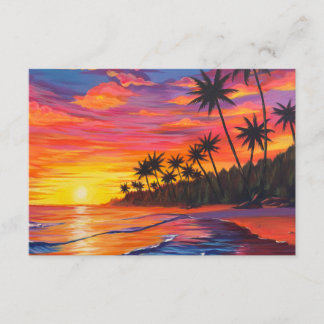 Tropical Sunset Enclosure Card Begleitkarte