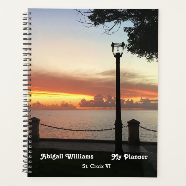 Tropical Sunset Island Foto personalisieren Planer (Vorderseite)