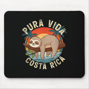 Tropical Sunset Nature Sloth Costa Rica Pura Vida Mousepad