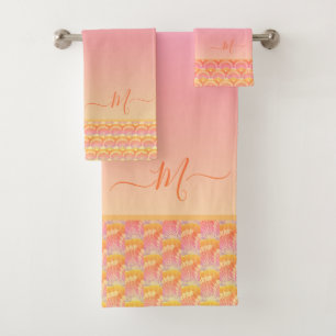 Tropical Sunset Ombre Coquille Elegant Bain