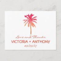 Tropical Sunset Palm Tree Beach Hochzeit Vielen Da