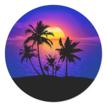 Tropical Sunset Palm Trees