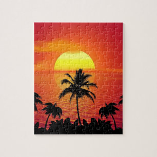 TROPICAL SUNSET PARADISE-Puzzle