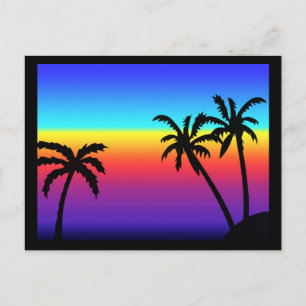 Tropical Sunset Postcard Postkarte
