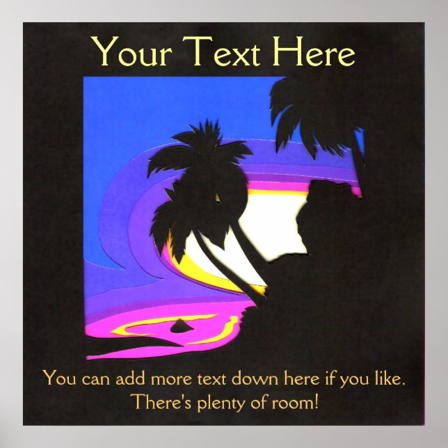 Tropical Sunset Poster (Vorne)