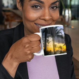 Tropical Sunset Print Tasse