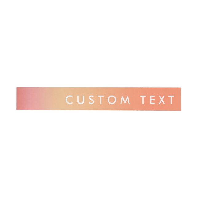 Tropical Sunset Sherbert Orange Wrap um Labels Rundum-Adressaufkleber (Person)