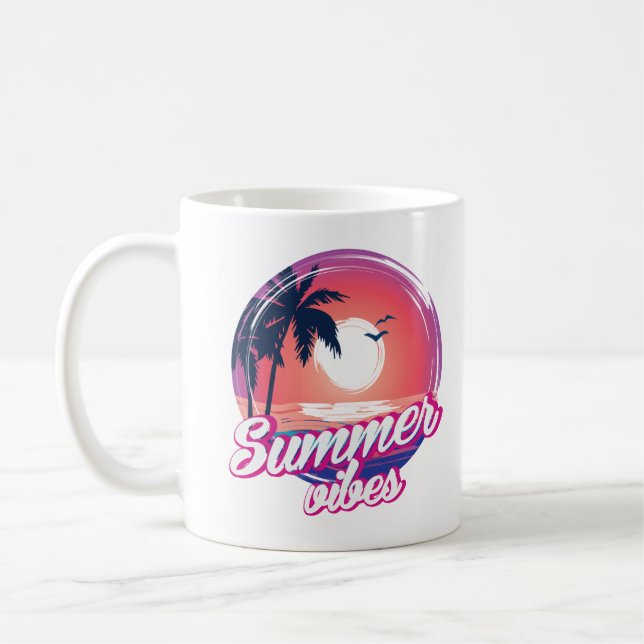 Tropical Sunset Summer Vibes Kaffeetasse (Links)