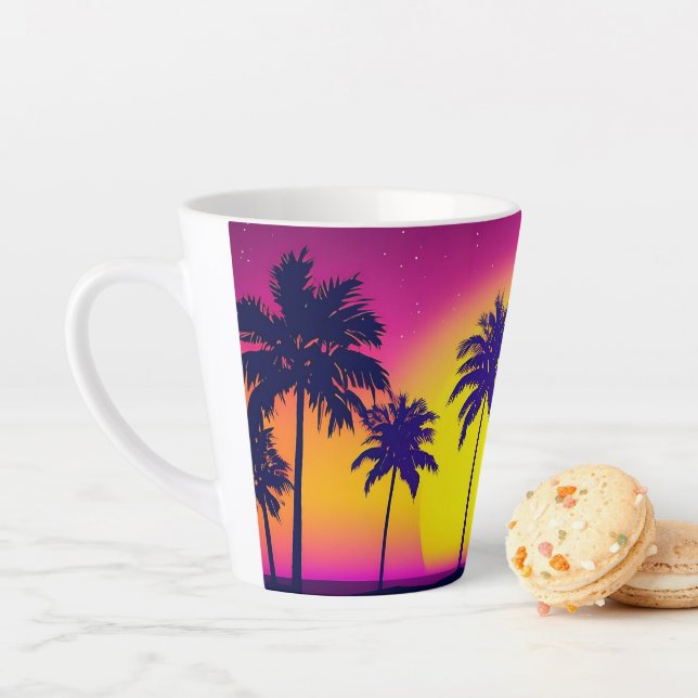 Tropical Sunset Tasse mit Palmen Bäume Latte Tasse (Beispiel)