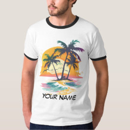 Tropical Sunset Vibes - Palmen Trees & Beach Desig T-Shirt