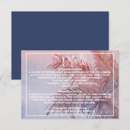 Tropical Sunset Wedding Details Umschließungskarte Begleitkarte