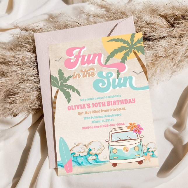 Tropical Surf Birthday Invitation Einladung (Von Creator hochgeladen)