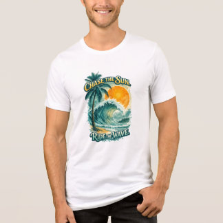 Tropical Surf Sonnenuntergang T-Shirt – Jag die So Tri-Blend Shirt