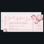 Tropical Sweet 16 Pool Luau Boarding Pass Einladung<br><div class="desc">Sweet 16 Hawaiian Luau Boarding Pass Einladung zu einem tropischen Thema oder Pool Birthday Party, die die Gäste auf einen virtuellen Urlaub mit einem tropischen Flugzeug Ticket in trendiger Rose gold rot und grau transportieren. Personalisieren Sie alle Details der Vorlage mit Zazzle's Design Tool, um Ihre eigene elegante Boarding Pass...</div>