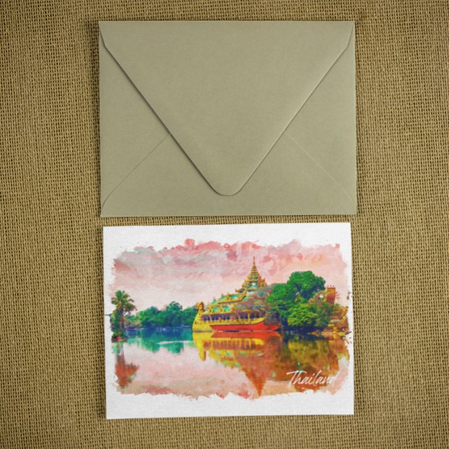 Tropical Thailand Beach Paradise Postkarte (thailand buddha temple travel postcard)