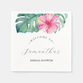 Tropical Theme Brautparty Hibiskus Blume Serviette