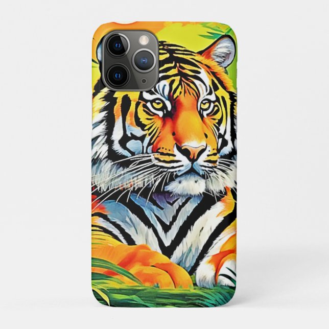Tropical Tiger Art Case-Mate iPhone Hülle (Rückseite)