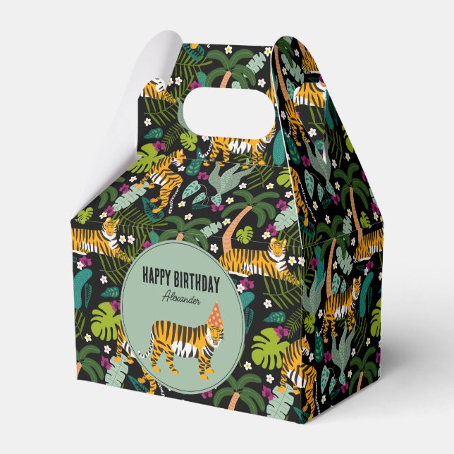 Tropical Tiger Botanle Safari Geschenkschachtel (Vorderseite)