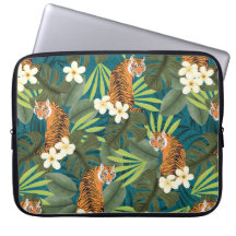 Tropical Tiger Hawaiian Palm Jungle Aquamarin Wets