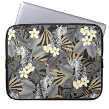 Tropical Tiger Hawaiian Palm Jungle Gray Wetsuit