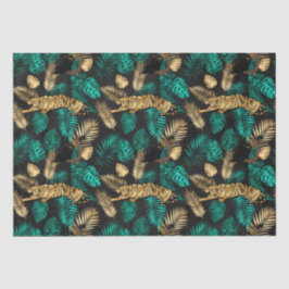 Tropical Tigers & Leaves | Bold Jungle Pattern Seidenpapier