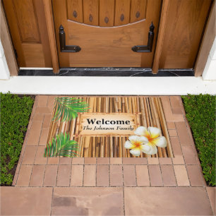 Tropical Tiki Bamboo Sticks Fußmatte