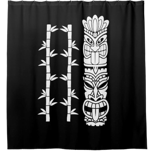 Tropical Tiki God Duschvorhang (Vorderseite)