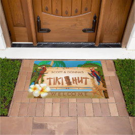 Tropical Tiki Hut Design Fußmatte